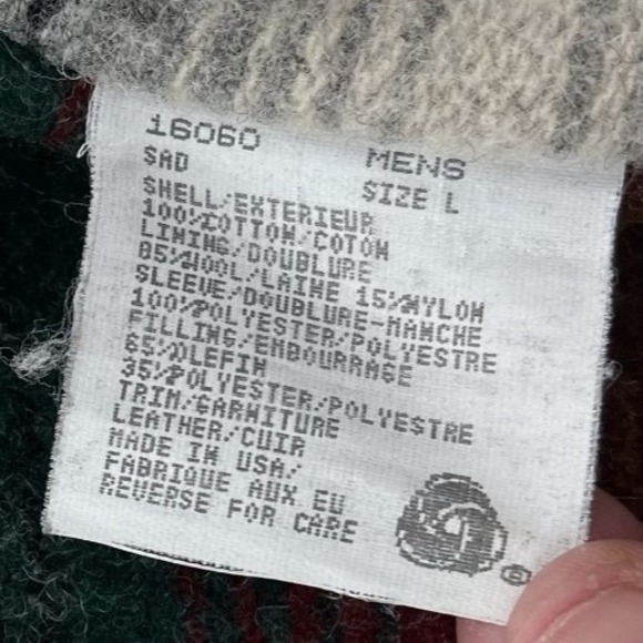 Vintage Woolrich Jacket Mens Large Barn Chore Blanket Lined Canvas Utility *FLAW - Picture 8 of 11